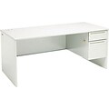 L Workstation Right Pedestal Desk; Grey/Grey; Order Left Return