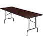 Quill Brand® Folding Table, 96"L x 30"W, Walnut (27097/51257)