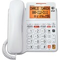 AT&T 1-Line Corded Speakerphone With Digital Answering System, White