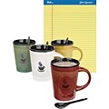 FREE 4PC Ceramic Mug Set with Spoons when you buy 2 Quill® Gold Signature Premium Series Ruled Pads