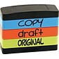 Stack Stamp Set, "Copy", "Draft", "Original", Assorted Fluorescent Ink (8801)