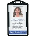 Advantus Vertical ID Card Holders, 2 1/8 x 3 3/8, Black, 25/Pack (75657)