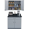 Alera® Hospitality Wall Cabinet; 2-Door Cabinet, Gray