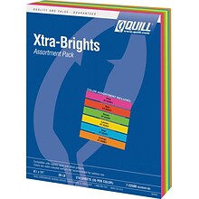 Quill Brand® Brights Multipurpose Paper, 20 lbs., 8.5 x 11, Assorted Colors, 210 Sheets/Pack (7225