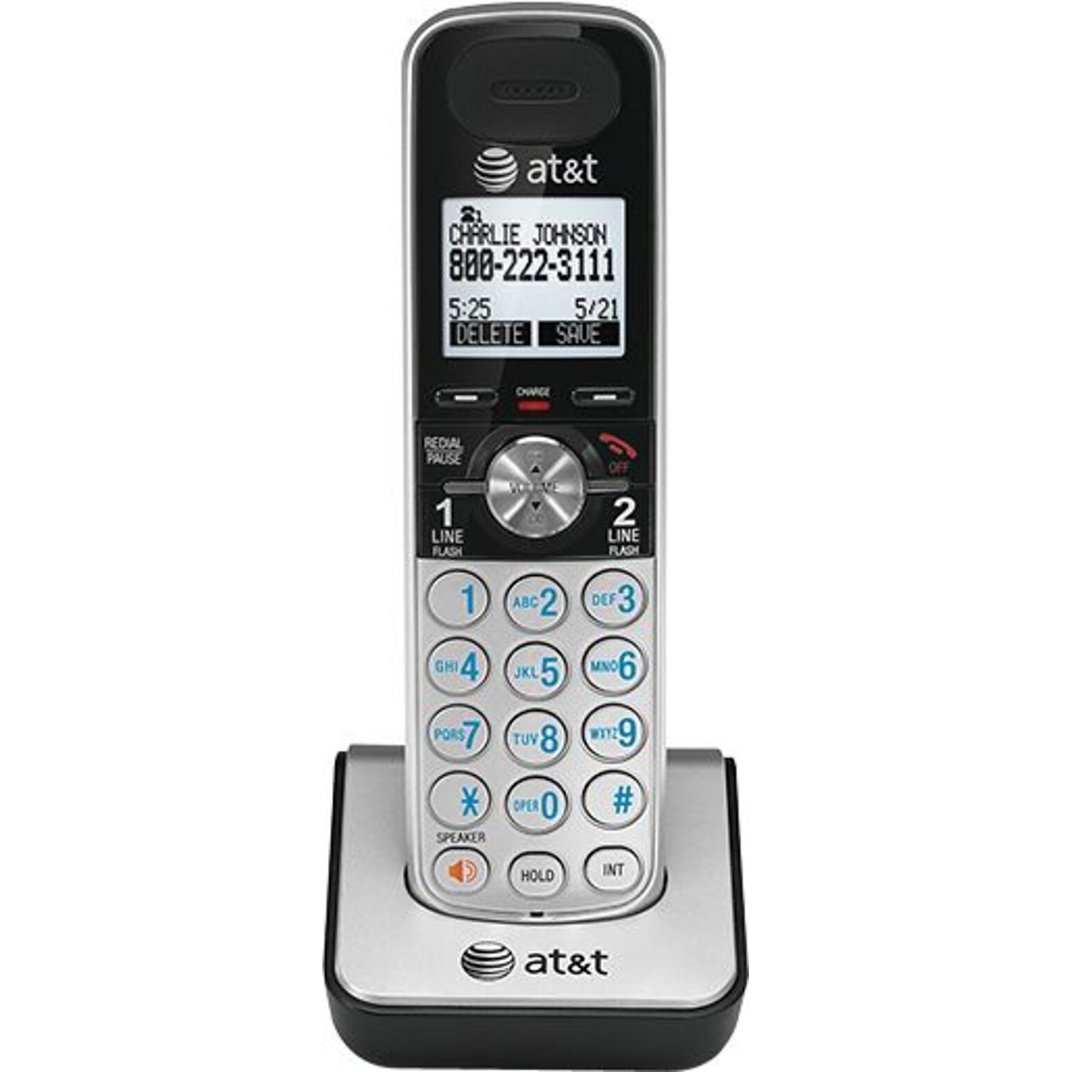 AT&T Cordless Telephone, Silver/Black (TL88002)