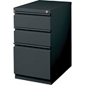 Quill Brand® 3-Drawer Vertical File Cabinet, Mobile/Pedestal, Letter, Charcoal, 19.88D (26816D)