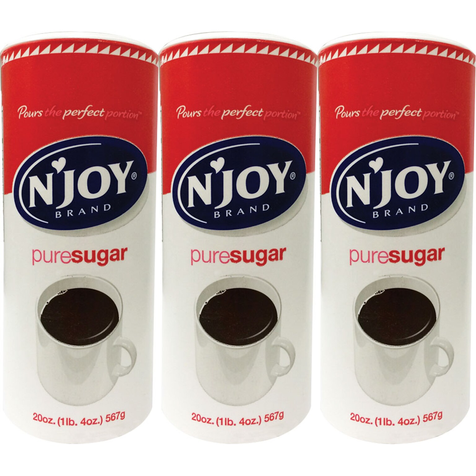 NJoy Sugar, 3 Canisters/Pack (94205)