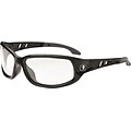 Ergodyne Skullerz® Valkyrie-AF Safety Glasses, Black/Clear, Anti-Scratch/Fog