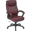 Office Star® Executive Eco Leather High-Back Chair, Burgundy