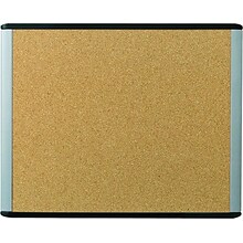 U Brands MOD Cork Bulletin Board, Black and Gray Frame, 20 x 16 (390U00-01)