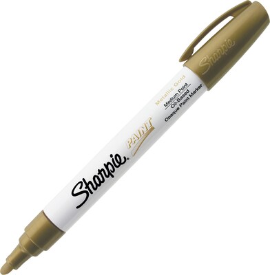 Sharpie Oil-Based Paint Marker, Medium Tip, Gold Metallic (35559)