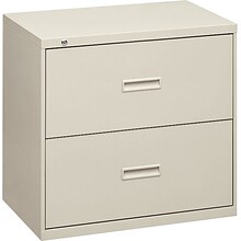 HON 400 Series 2-Drawer Lateral File Cabinet, Letter/Legal, Light Gray, 30W (BSX432LQ)