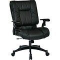 Office Star® Proline II® Leather Deluxe Eco Leather Conference Chair, Black