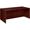 Basyx™ Hardwood Veneer Furniture Collection in Mahogany; Rectangular Desk Shell, 72Wx36D