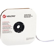 Velcro Loop Only Tape 5/8 x 75 Sticky Back Hook & Loop Fastener, White, Roll (VEL110)