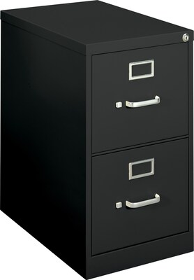 Hon® basyx® 410 Series 2-Drawer Vertical File Cabinet; Black, Letter (BSXH412PP)