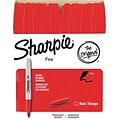 Sharpie Permanent Markers, Fine Tip, Red, 36/Pack (1920937)