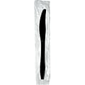 Dixie Individually Wrapped Plastic Knife, Heavy-Weight, Black, 1000/Carton (KH53C7)