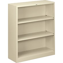 HON Brigade Steel Bookcase, 3 Shelves, 34-1/2W, Putty Finish NEXT2018 NEXTExpress