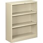 HON Brigade Steel Bookcase, 3 Shelves, 34-1/2"W, Putty Finish NEXT2018 NEXTExpress