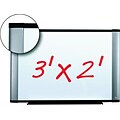 3M Wide Screen Style Melamine Dry-Erase Whiteboard, Aluminum Frame, 3 x 2 (M3624A)