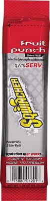 Sqwincher QwikServ Fruit Punch Powder Drink Mix, 16.9 oz., 8/Pack (060901-FP)