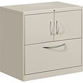 Hon® Flagship® 1-Drawer Lateral File Center w/Storage Cabinet; Light Gray, Lttr/Legal (FC1830DLFALQ)