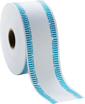 Pap-R Products Automatic Coin Wrapper Rolls for Nickels, White/Blue (50005)