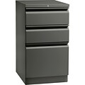 HON® Flagship® 19 7/8D 3 Drawer Mobile Box/Box/File Pedestal; Charcoal; Full Radius Pull