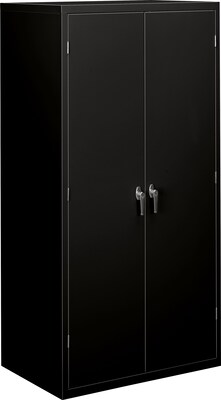 HON Brigade Storage Cabinet, 5 Adjustable Shelves, 24-1/8"D x 72"H, Black Finish NEXT2018 NEXT2Day