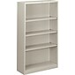 HON® Brigade Steel Bookcase, Light Gray, 4-Shelf, 59"H