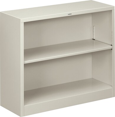 HON® Brigade™ 2-Shelf Metal Bookcase, Gray