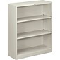 HON Brigade™ 41" 3-Shelf Bookcase with Adjustable Shelves, Gray, Metal (S42ABCQ)