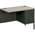 HON® Metro Classic Series Metal Office Suite in Charcoal/Grey Finish; Right Return