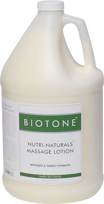 Biotone Nutri-Naturals Massage Lotion, Nature Scent, 1 Gallon Bottle (NNL1G)
