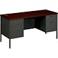 HON® Metro Classic Series Metal Office Suite in Mahogany/Charcoal Finish; Credenza