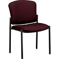 HON® Pagoda® Fan-Back Upholstered Stacking Armless Chairs; Burgundy