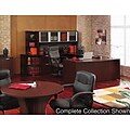 Alera™ Valencia Series Executive Suites in Mahogany, Straight Front Desk Shells, 48W