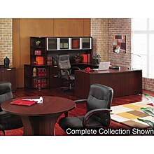 Alera™ Valencia Series Executive Suites in Mahogany, Box/File Hanging Pedestal