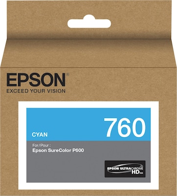 Epson 760 Ultrachrome Cyan Standard Yield Ink Cartridge