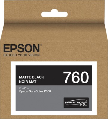 Epson 760 Ultrachrome Black Matte Standard Yield Ink Cartridge