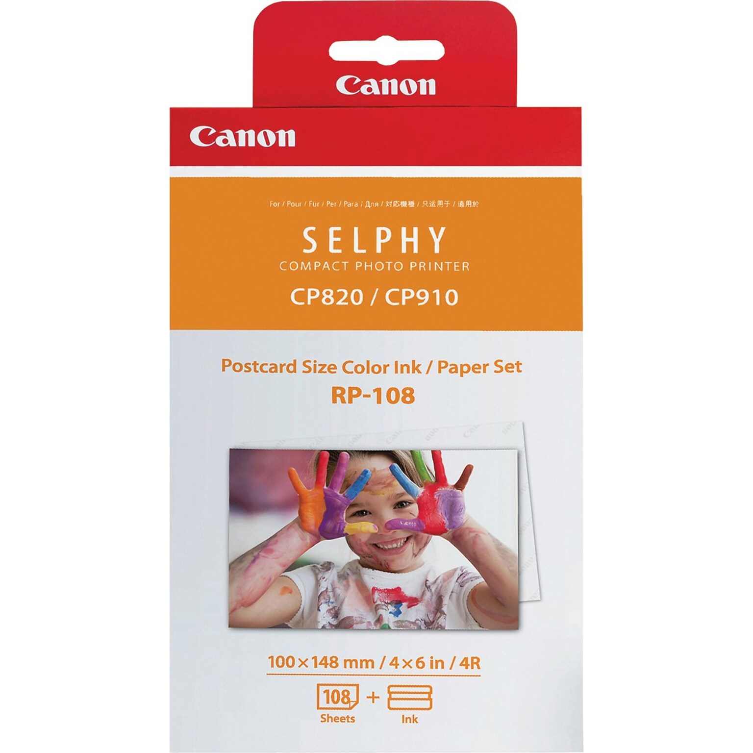 Canon RP-108 High-Capacity Color Ink/Paper Set, 4 x 6, 108 sheets