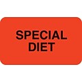 Medical Arts Press® Diet and Medical Alert Labels, Special Diet, Fluorescent Red, 7/8x1-1/2, 500 Labels