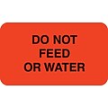 Medical Arts Press® Diet and Medical Alert Labels, Do Not Feed or Water, Fluorescent Red, 7/8x1-1/2, 500 Labels