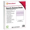 Paris DocuGard® 8 1/2 x 11 24 lbs. Standard Security Business Middle Check Paper,Purple,2500/Case