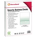 Paris DocuGard® 8 1/2 x 11 24 lbs. Standard Security Business Bottom Check Paper, Green, 2500/Case