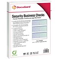 DocuGard® Standard Security Business Middle Check, 8 1/2 x 11, Blue/Green Prismatic, 2500 Sheets