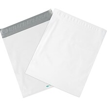 Partners Brand Expansion Poly Mailers, 11 x 13 x 4, White, 100/Case (EPM11134)