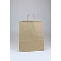 Escort Shopper 13 x 7 x 17 Kraft Paper Shopping Bags, Brown, 250/Carton (KRAFT13717)