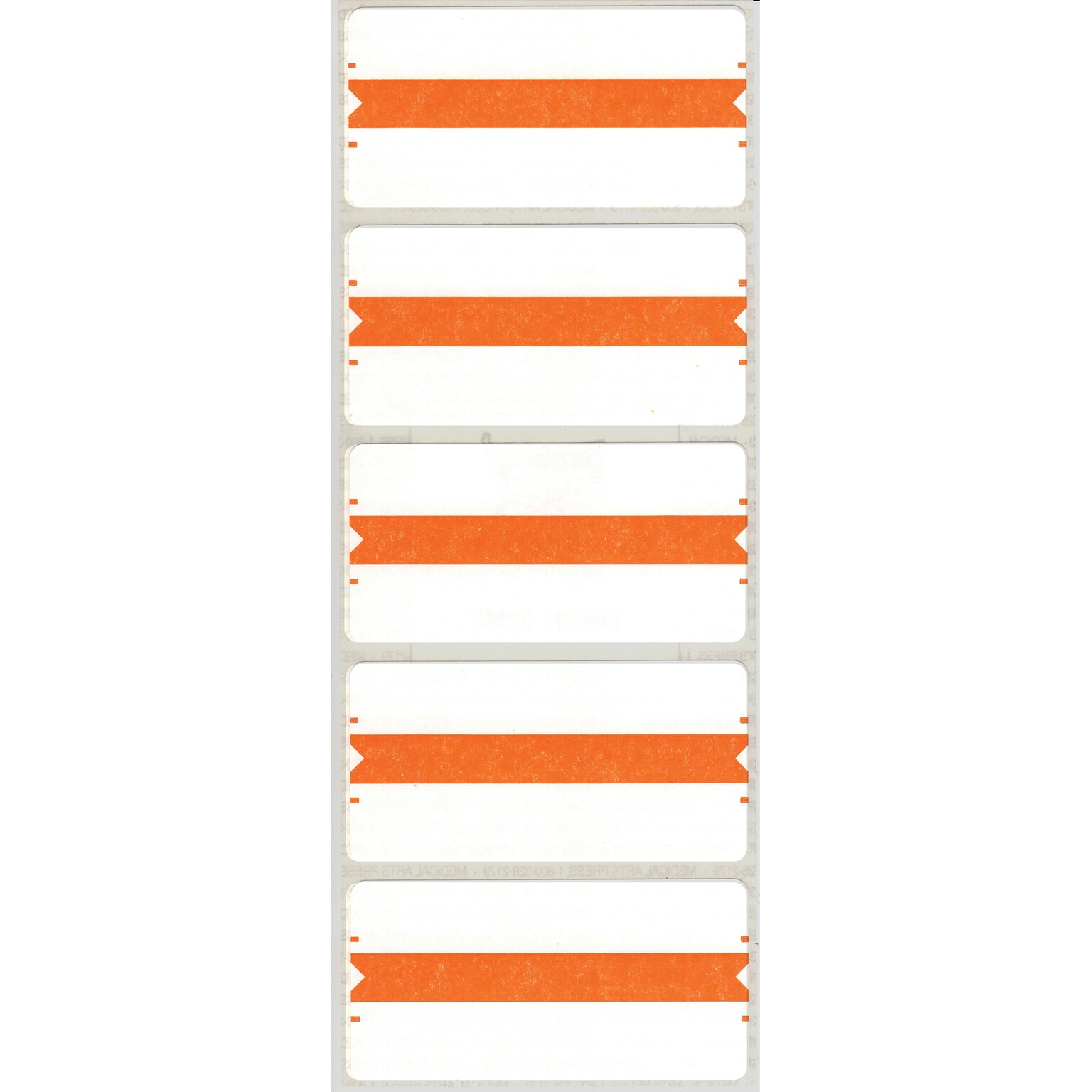 Medical Arts Press Wraparound Name Labels, Orange, 250/Pack (32605)